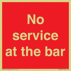 No service at the bar